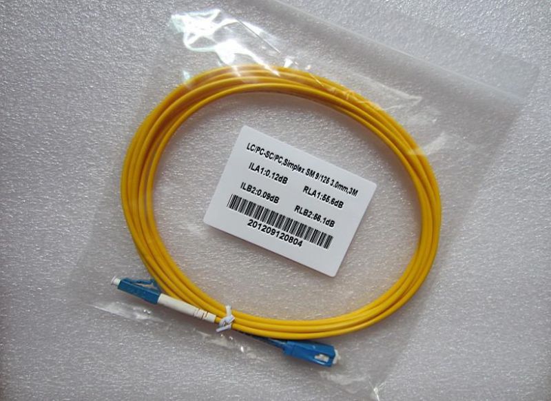 LC / APC Single Mode Simplex Fiber Optic Patch Cord