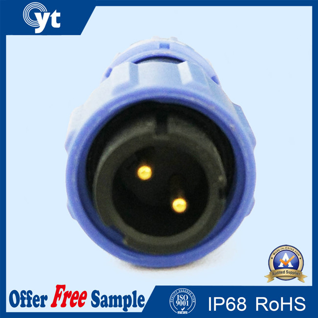 2-Pin Male LED Outdoor Lighting Waterproof Wire LED Connector