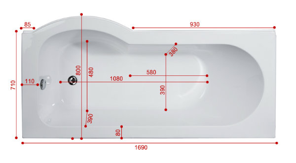 Cupc Approved Popular Skirted Bathtub