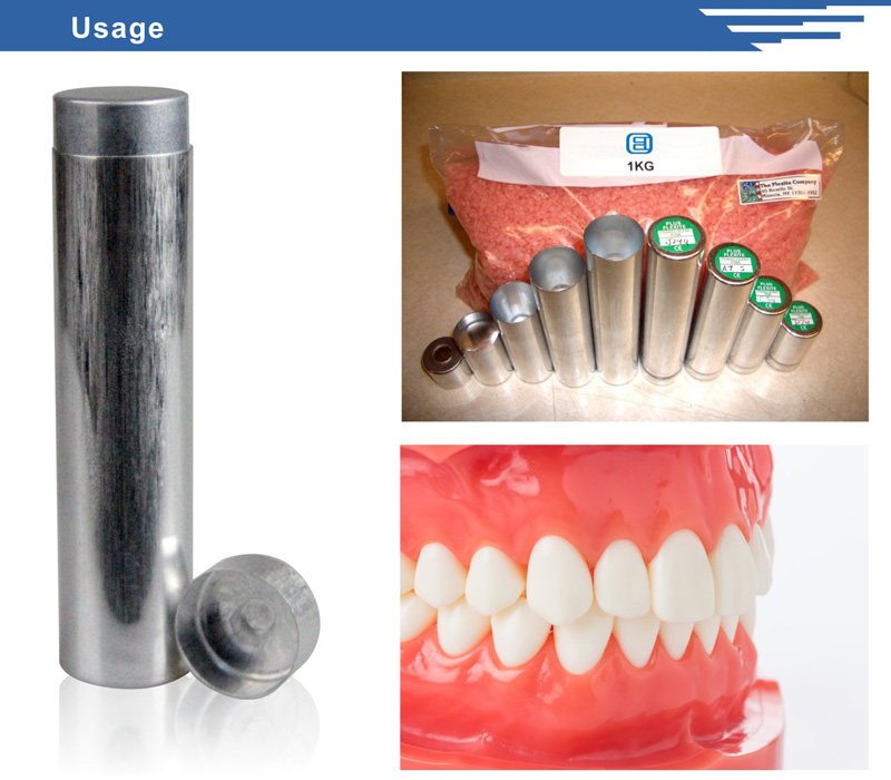 ISO Factory Aluminum Flexible Denture Cartridges for Dental