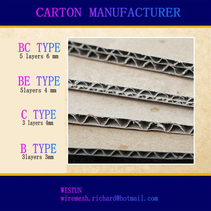 6 mm Bc Flute Carrugated Paper Carton Package Manufacturer