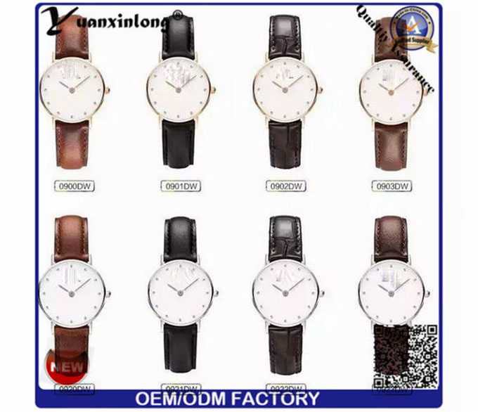 Yxl-658 Black Mens Watches Guangzhou Wrist Watch Mens Brown Leather Watch