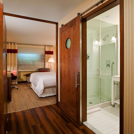 Four Points by Sheraton Bathroom Sliding Barn Door with Round Window