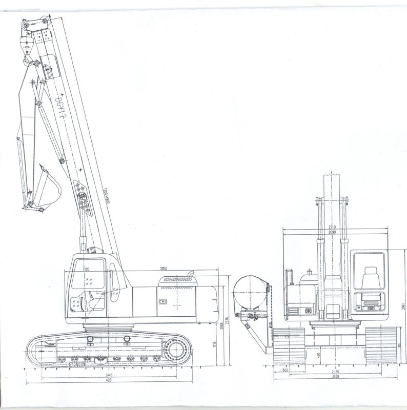 12 Ton Multifunction Crawler Crane with Side Lifting Type Pipelayer Machine (DGY12)