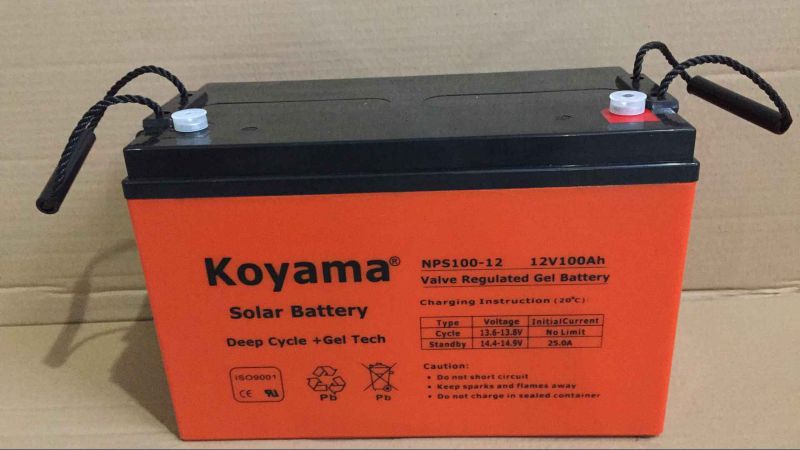 12V 100ah Solar Deep Cycle Gel Battery for Telecom, Solar System