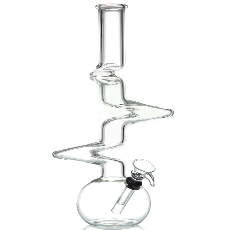 Zig-Zag Beaker pipe Hookah Glass Smoking Water Pipes (ES-GB-327)