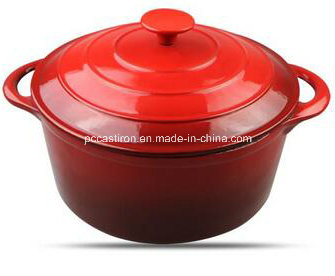 Round Enamel Cast Iron Cookware with Bakelite Knob Dia 18cm