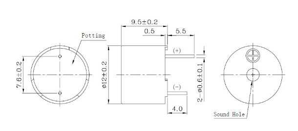 3V 5V 12V Mini Magnetic Loud Voice Buzzer Magnetic Buzzer