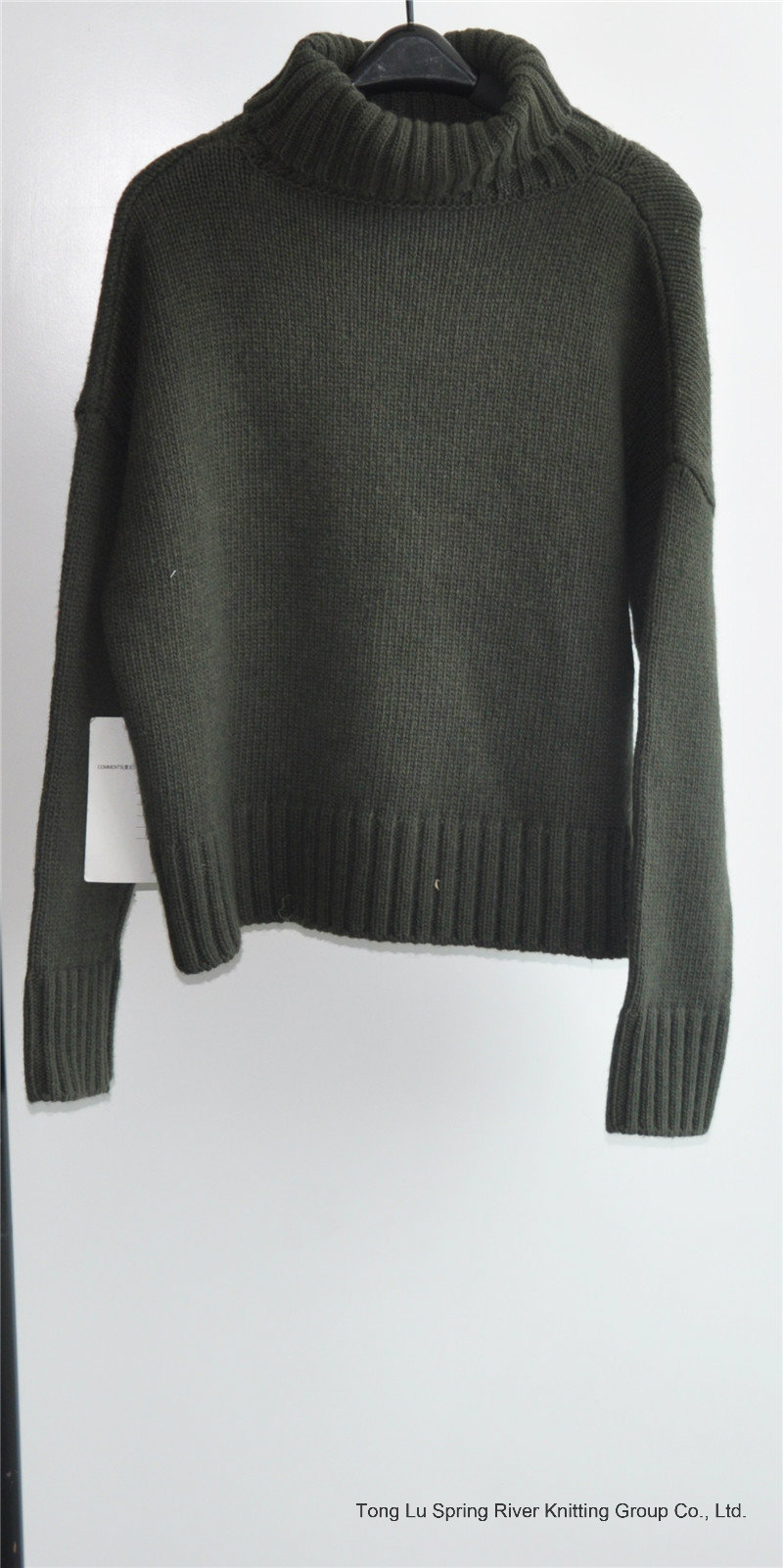 50%Lamb Wool 50%Nylon Knit Puullover Sweater for Ladies