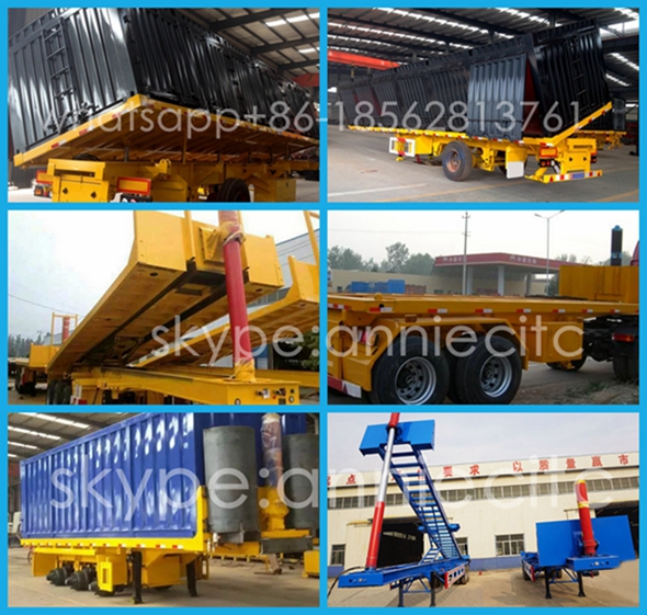 Terminal Semi Skeleton Container Side Lifter Trailer