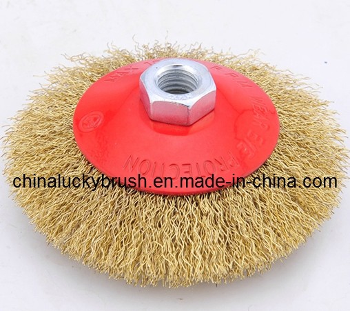 4 Inch Twist Crimped Bevel Brush with Thread (YY-042)