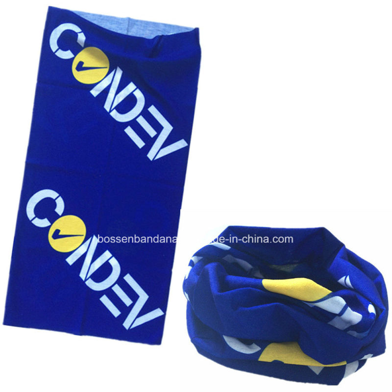 OEM Produce China Supplier Logo Printed Promotional Blue Multifunctional Headwear Scarf