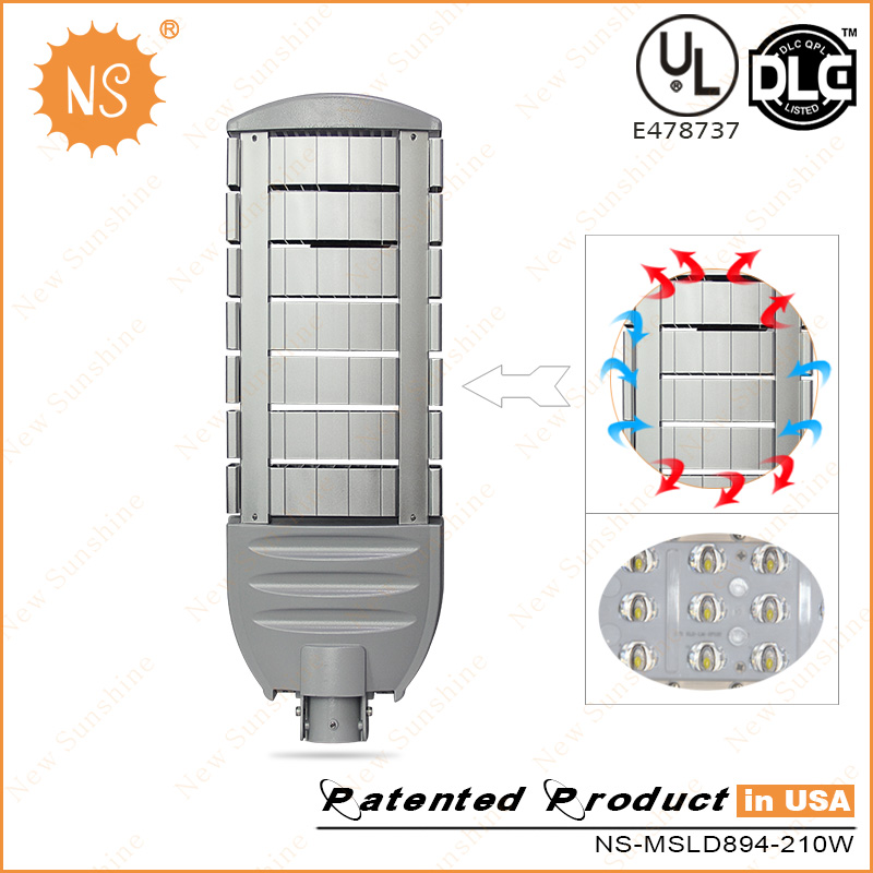 UL (E478737) Dlc Listed 24000lm 210W LED Road Light