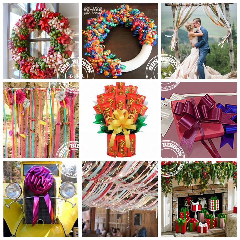 Machine POM-POM Pull Bow for Thanksgiving Decorations