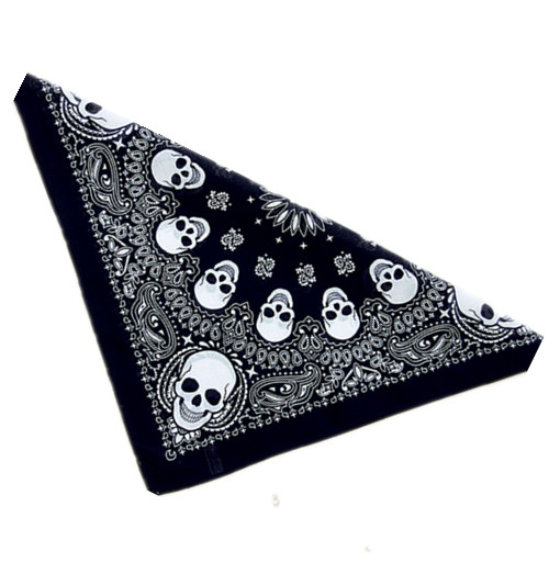 Custom Made Customized Design Skull Printed Promotional Cotton Biker Sports Bandana Headband