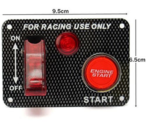 12V Racing Car Engine Start Push Button Toggle Ignition Switch Panel