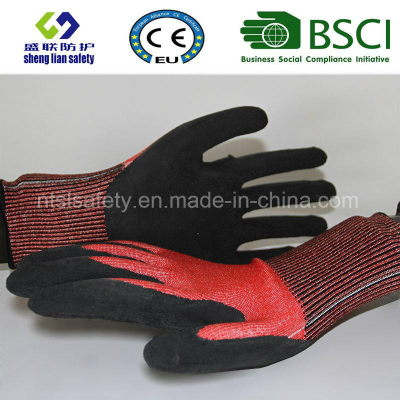 Cut Resistant Safety Work Glove   with Foam Latex  Coated   Safety Gloves