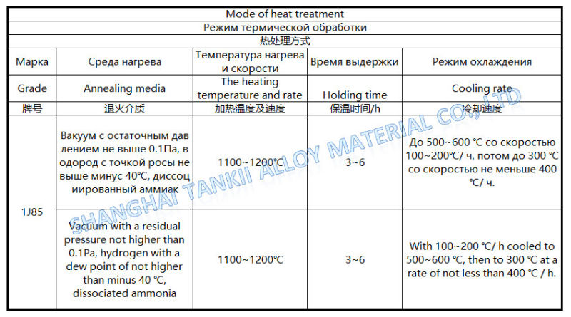 Soft Magnetic Alloys Strip 1J85 / FeNi 85 / Ni80Mo5