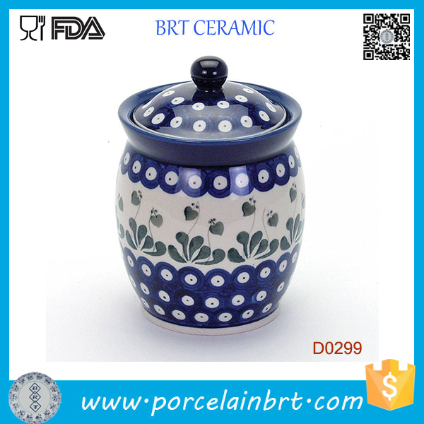 China Hand Made Kitchen Ceramoic Storage Jar Sugar Coffee Jar