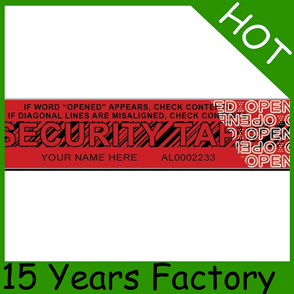 Tamper Evident Security Sealing Tape with High Resdual