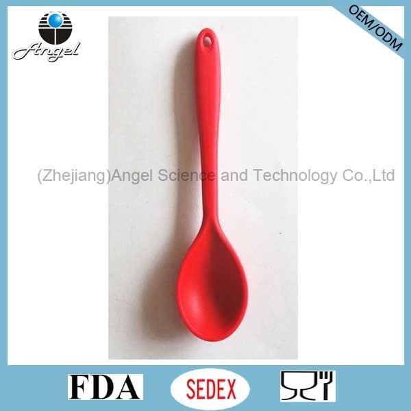 Non-Stick Silicone Kitchen Spoon for Cooking Tool Silicone Soup Spoon Sk15