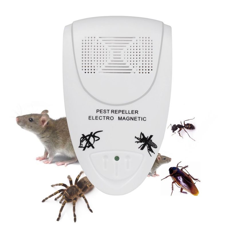 Electronic Ultrasonic Rodent Repeller Controls Home Pests Repel Mice, Rats, Moths, Bats, Mosquitoes, Flies, Fleas, Spiders and More Insects Pest Reject