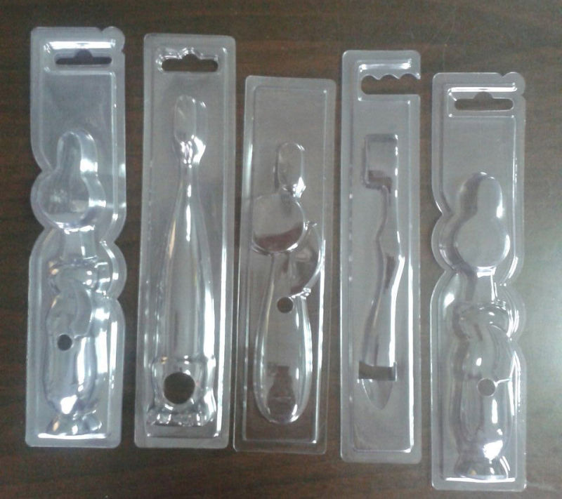 Custom plastic toothbrush packing box (PVC tray)