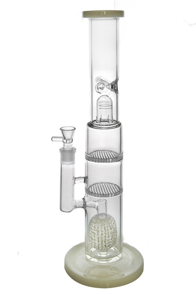 Microphone Shape Hookah Glass Smoking Water Pipe with Accessory (ES-GB-458)