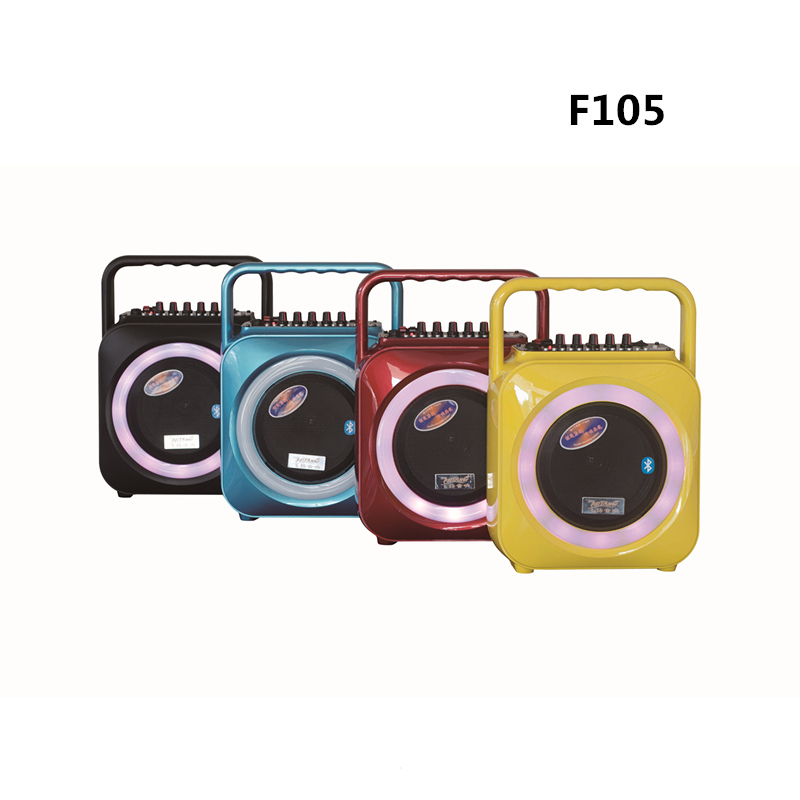 Portable Wireless Mini Bluetooth Speaker with Colorful Injection Material Cover and Handle F105