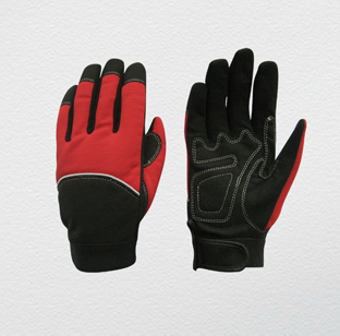 Microfiber Palm Reinforced Thumb Mechanic Work Gloves-7223