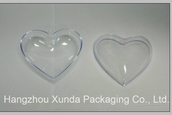 Heart Shaped Clear Small Plastic Box