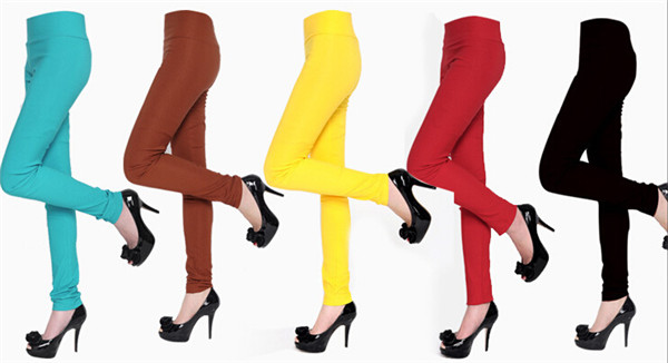 Fashion Women Color Cotton Skinny Legging (SR8209)