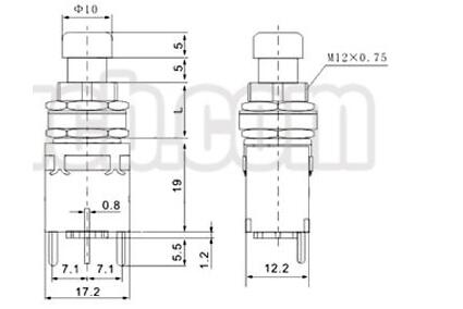 Pole Single Throw Push Button Switch Foot Push (FBELE)