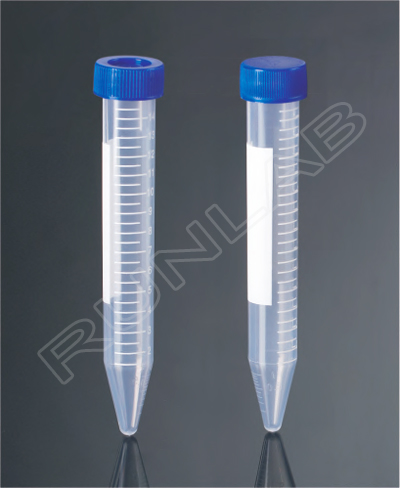 FDA and Ce Approved 15ml Conical-Bottom Centrifuge Tubes with Printed Graduation in Peel Bag Pack