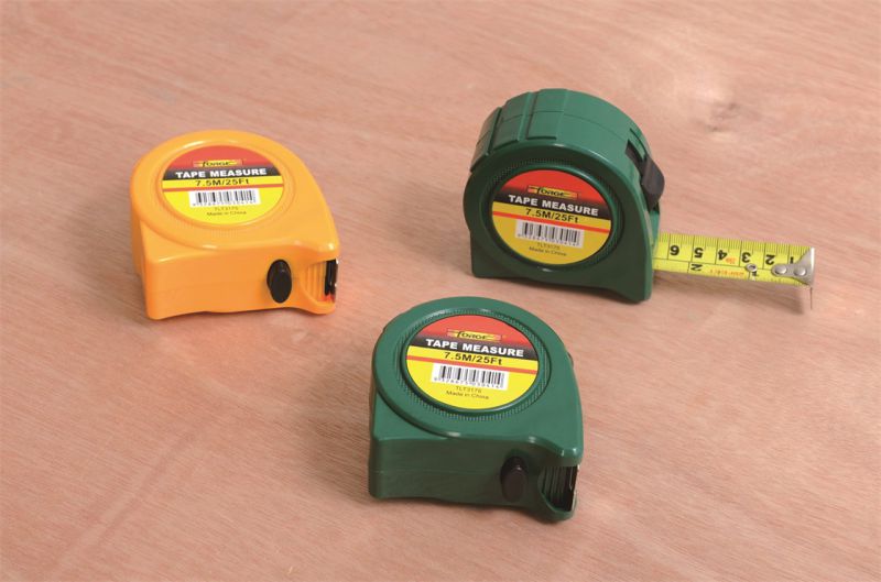 Durable 7.5m Steel Tape Measure with Double Marked Blade