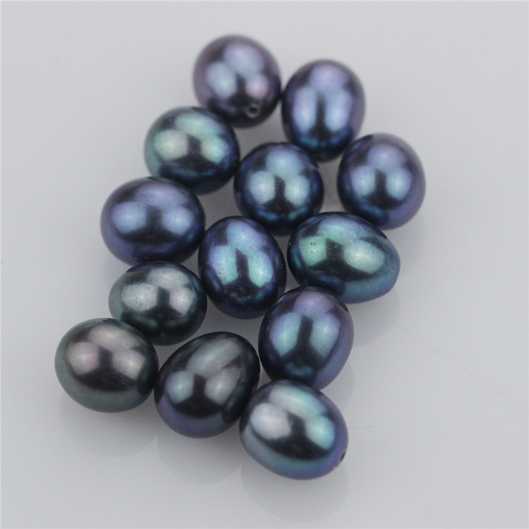 Snh Black Color Natural Loose Teardrop Pearl Beads