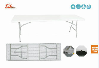 8ft Regular Folding Table for 10 Person Used