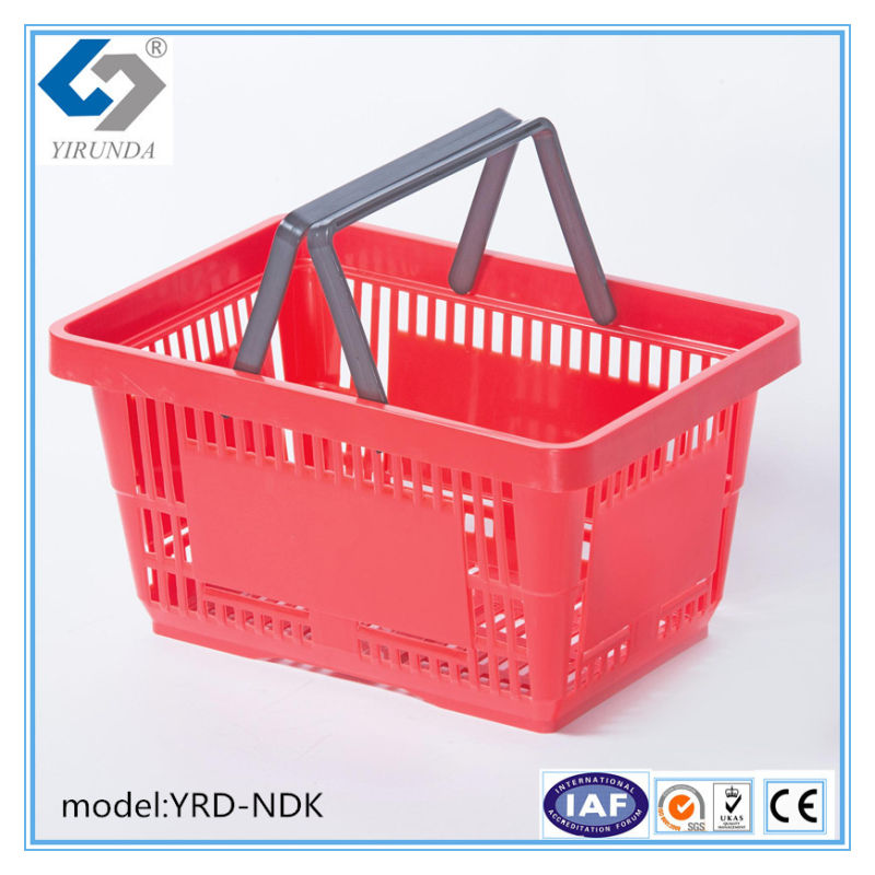 21L Plastic Shopping Basket with Two Handles