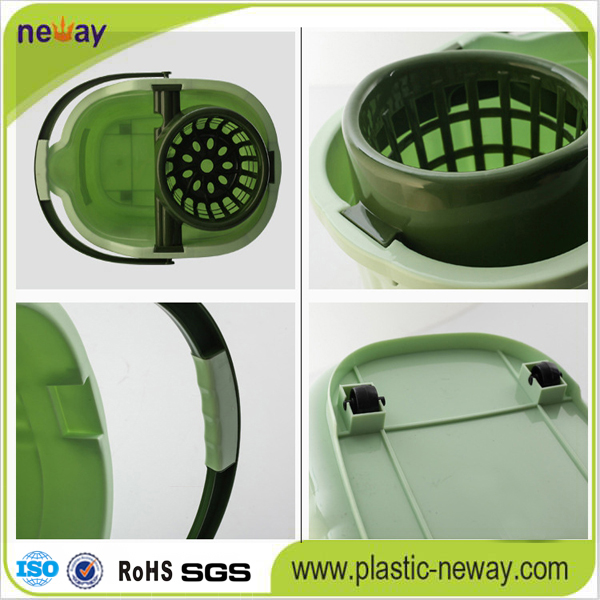 Spin Plastic Wheelie Mop Bucket with Factory Price