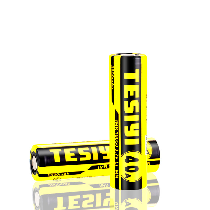 Wholesale Lithium Battery Tesiyi 18650 2600mAh 40A Rechargeable Battery