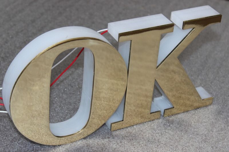 Back Painted Backlit Channel Letters with Vanish Coating (BLC-40)