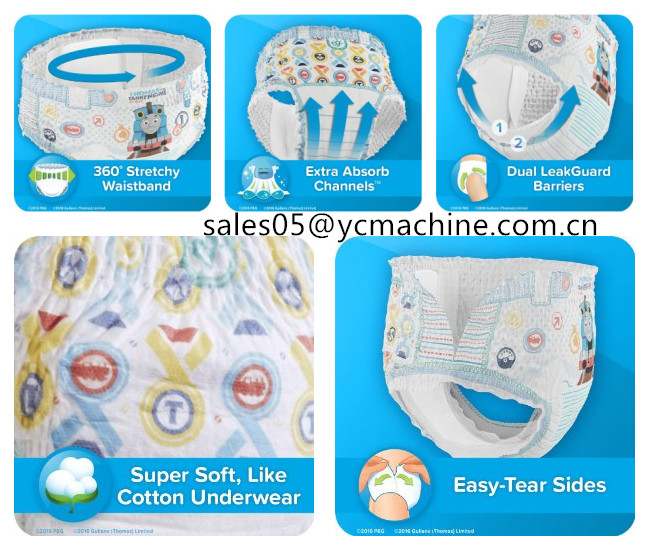 Pampers Boys Easy UPS Training Underwear Making Machine