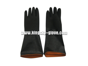 Long Sleeve Double Color Latex Industrial Work Glove