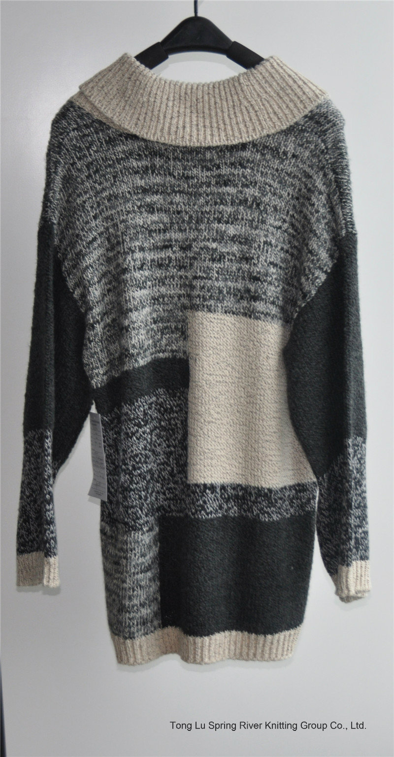 Winter Women Long Sleeve Patterned Knit Fit Sweater