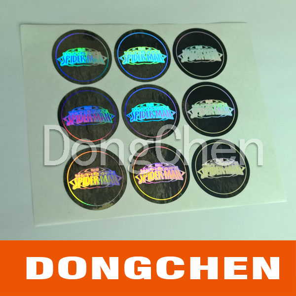 Gold Coin Sticker Serial Number Hologram Label Sticker