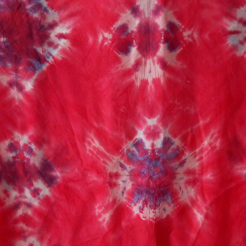 Silk Tie Dye Red Scarf Shawl Big Size Sex Girl for Women Sarong