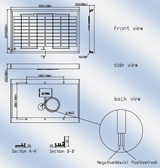 5W Solar Panel for off-Grid System