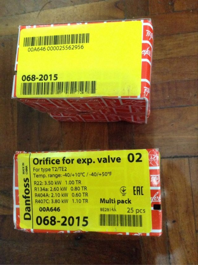 Danfoss Thermostatic Expansion Valves No. 2 Orifice 068-2015