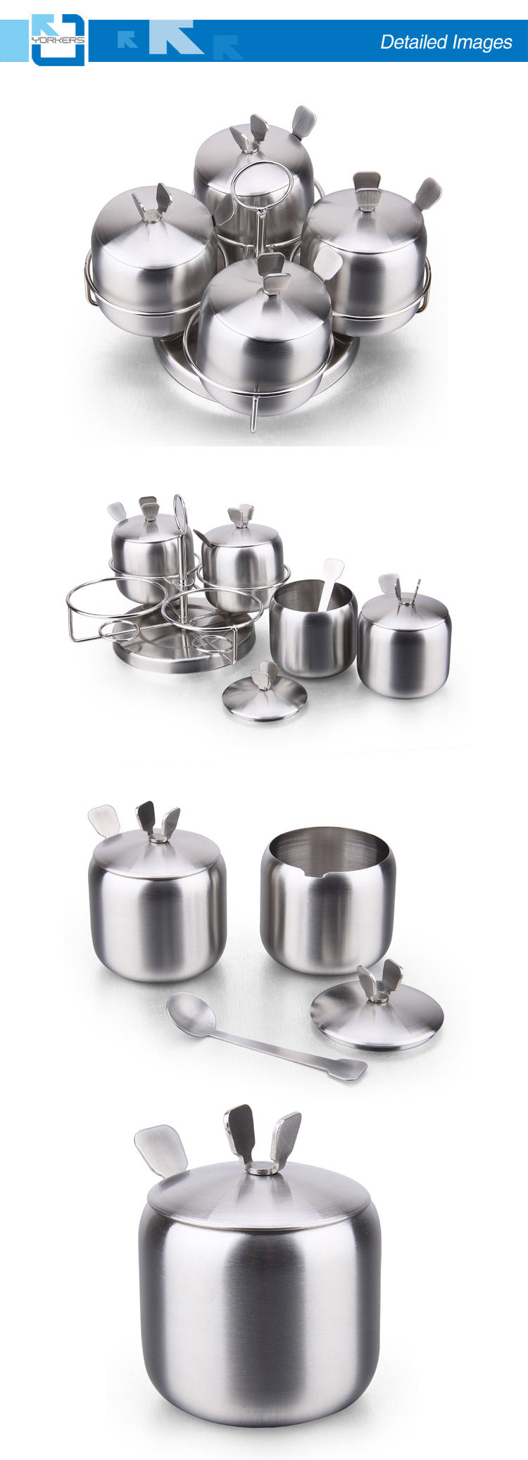 Stainless Steel Spice Rack Set / Salt and Pepper Shaker