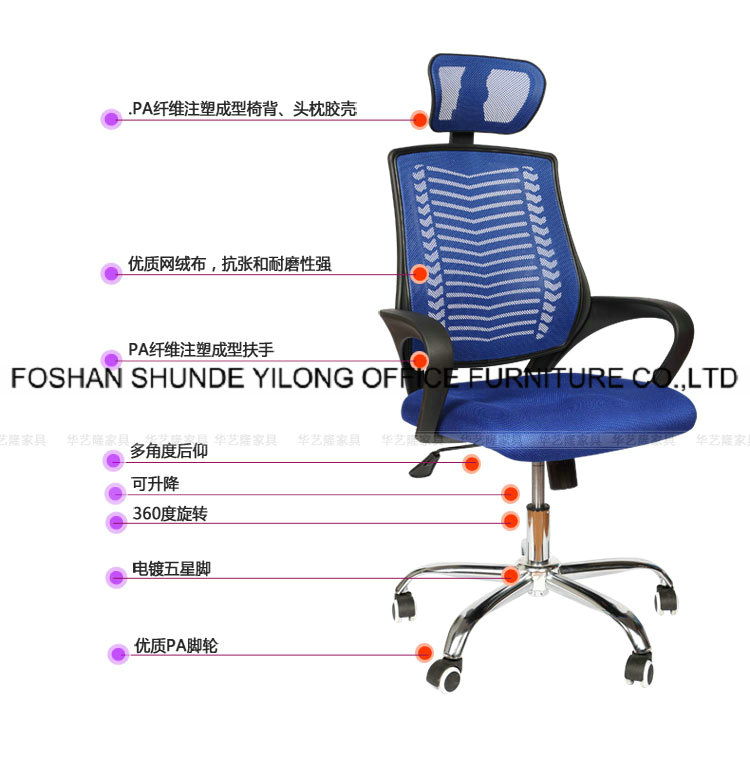 Modern Office Furniture High Back Swivel Leather Office Chair